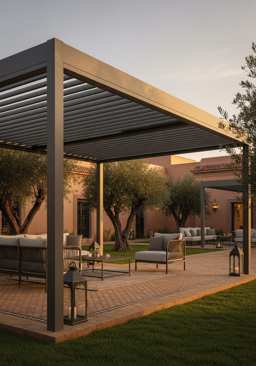 Pergola bioclimatique Maroc
