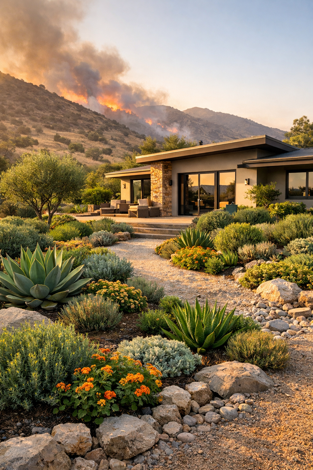 aménagement paysager contre les incendies