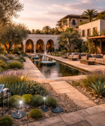 modèle paysager jardin marocain